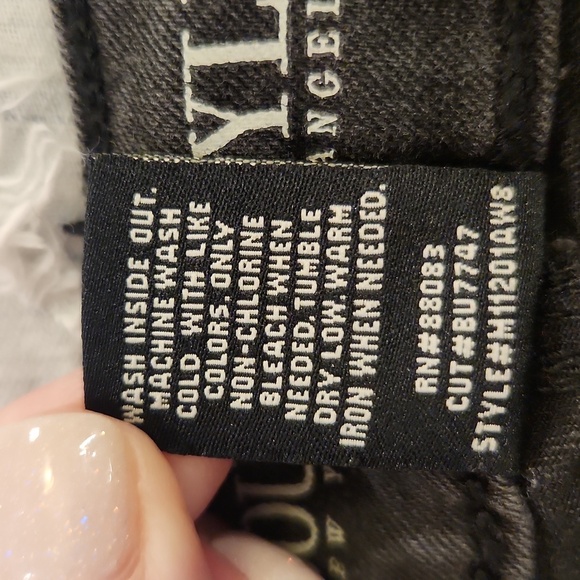 Faded black Sound/Style high rise, kick, straight leg jeans size 12! - Picture 6 of 11